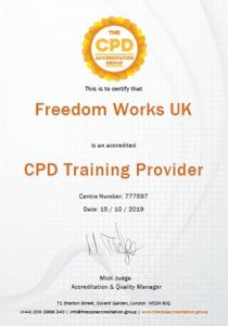Freedom Works UK CPD certificate